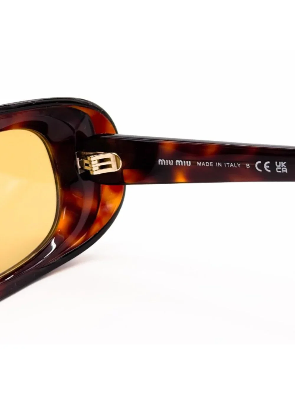 New Miu Miu MUB13S 27L10Y Havana Yellow Women Sunglasses SMU B13